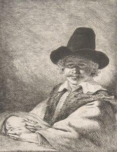 Retrato de homem sentado de chapéu, 1782. de Charles Echard