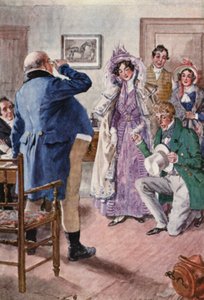Ilustração para The Pickwick Papers de Charles Dickens (litografia a cores) de Charles Edmund (after) Brock