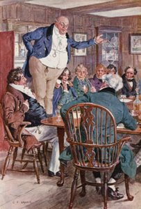 Ilustração para The Pickwick Papers de Charles Dickens (litografia a cores)