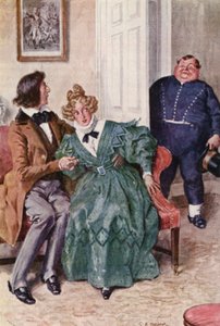 Ilustração para The Pickwick Papers de Charles Dickens (litografia a cores) de Charles Edmund (after) Brock