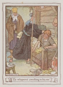 Ilustração para Ivanhoe de Sir Walter Scott (cor litho) de Charles Edmund Brock