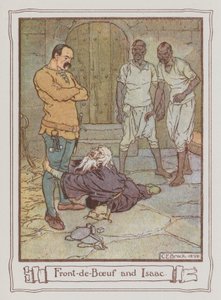 Ilustração para Ivanhoe de Sir Walter Scott (cor litho) de Charles Edmund Brock