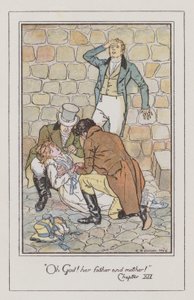 Ilustração para Persuasão (cor litho) de Charles Edmund Brock