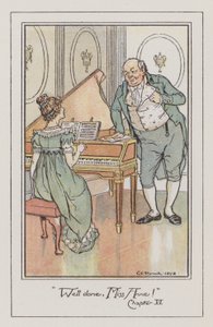 Ilustração para Persuasão (cor litho) de Charles Edmund Brock