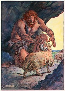 Polifemo, de "A Hora das Crianças: Histórias dos Clássicos", publicado pela Waverley Book Company