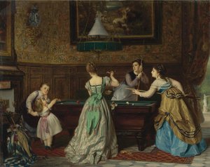 Senhoras que jogam bilhar, 1869
