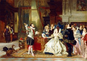 Sir Walter Raleigh e rainha Elizabeth, 1875