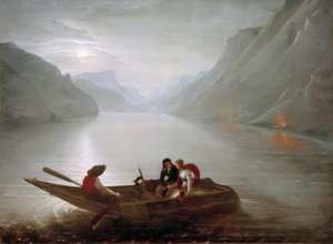 Julie e Saint-Preux no Lago Genebra de Charles Edouard Crespy Le Prince