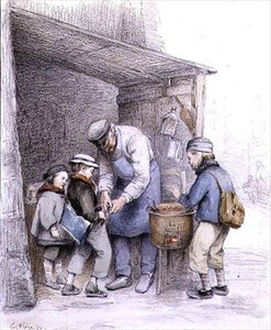 O Vendedor de Castanhas de Charles Edouard Frere