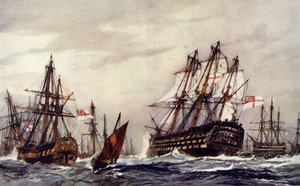 Bomb Ketches Saudando a Vitória, dezembro de 1805