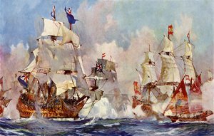 O Príncipe George na Batalha de Málaga, 1704