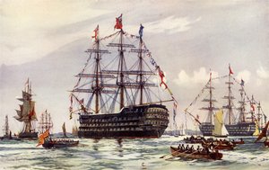 A rainha na revisão do Spithead de 1845