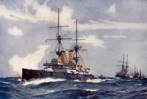 A Vingança Liderando a Linha Lee do Esquadrão da Reserva, 1901