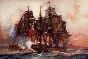 O Duelo de Aretusa Saucy com o francês Belle Poule, junho de 1778