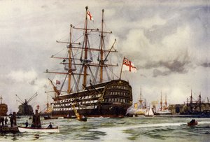 A vitória em Portsmouth, entrou no porto da última comissão novembro de 1812