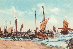O desembarque de Guilherme, o Conquistador, em Hastings, a 28 de setembro de 1066