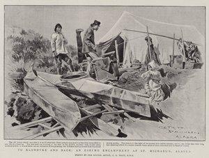 Para Klondyke e Back, um acampamento esquimó em St Michael&39;s, Alaska de Charles Edwin Fripp