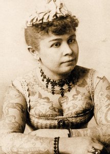 Retrato de Annie Howard a senhora tatuada, c.1898 (foto do gabinete)