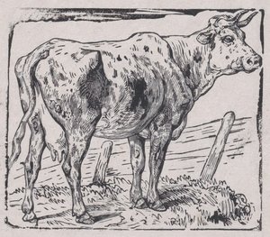 Uma vaca, c. 1853. de Charles Emile Jacque
