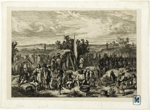 Um acampamento monarquista de Charles Emile Jacque