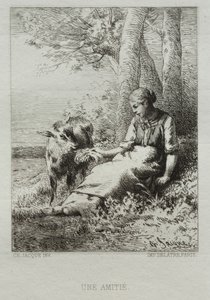 Afeição. de Charles Emile Jacque