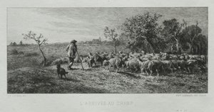 Chegando no Campo de Charles Emile Jacque