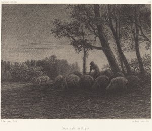 Crepúsculo Poético de Charles Emile Jacque