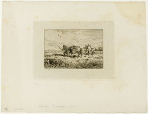 Atravessando a ponte de Charles Emile Jacque