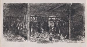 Dezembro do Álbum de Assuntos Rústicos, 1859. de Charles Emile Jacque