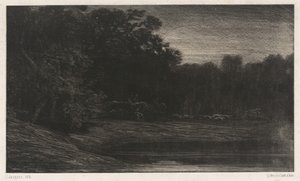 Caça ao veado (La chasse au cerf) de Charles Emile Jacque