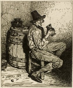 Bebedora de Charles Emile Jacque