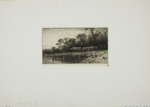 Paisagem noturna de Charles Emile Jacque