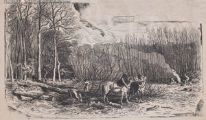 Fevereiro do Álbum de Assuntos Rústicos, 1859. de Charles Emile Jacque