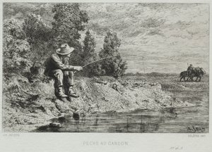 pescaria de Charles Emile Jacque