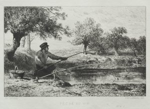 pescaria de Charles Emile Jacque