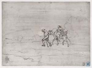 Fuga para o Egito, 1848. de Charles Emile Jacque