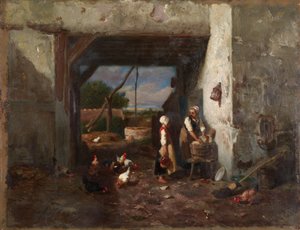Hühnerhof de Charles Emile Jacque