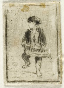 Jogador de Hurdy-Gurdy de Charles Emile Jacque