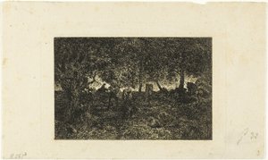 Na floresta de Charles Emile Jacque