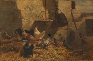 Galinhas de Charles Emile Jacque