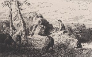 O Filho Pródigo, c. 1868. de Charles Emile Jacque