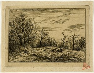 Paisagem no inverno de Charles Emile Jacque