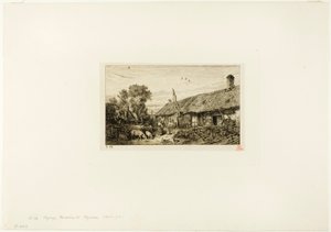 Paisagem com casa de camponês de Charles Emile Jacque