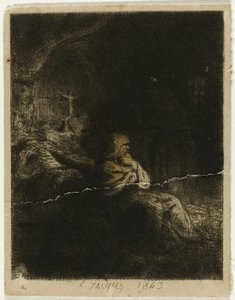 Monge em oração de Charles Emile Jacque