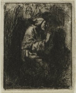 Monge em oração de Charles Emile Jacque