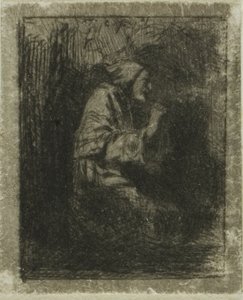 Monge em oração de Charles Emile Jacque
