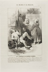 Remédios para mulheres idosas (placa 6) de Charles Emile Jacque