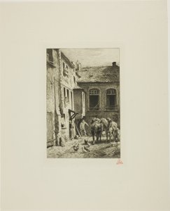 Pátio Parisiense de Charles Emile Jacque
