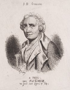 Retrato de J.B. Greuze, século XIX. de Charles Emile Jacque
