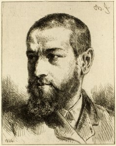 Retrato de J. J. Guifrey de Charles Emile Jacque